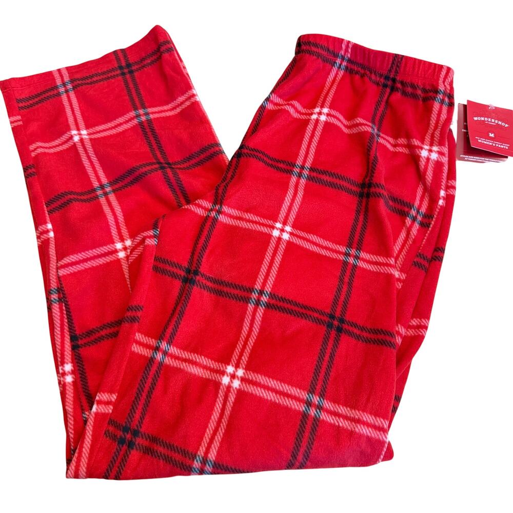 Wondershop Red Plaid Fleece Pajama Pants - Size XL - NWT